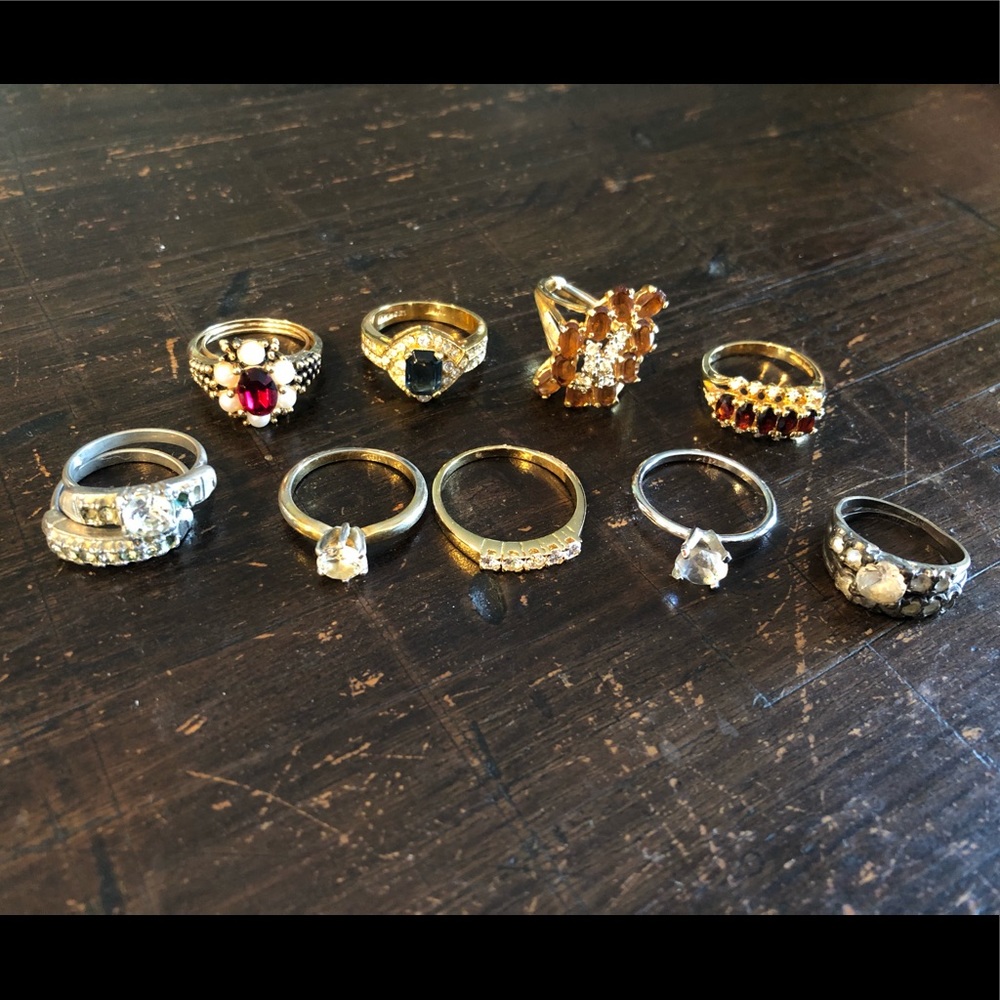 Vintage Cocktail Ring Lot.